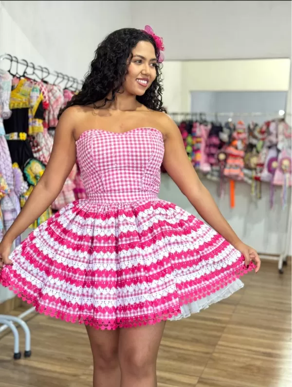 Nº191 - Rosa Pink com Branco