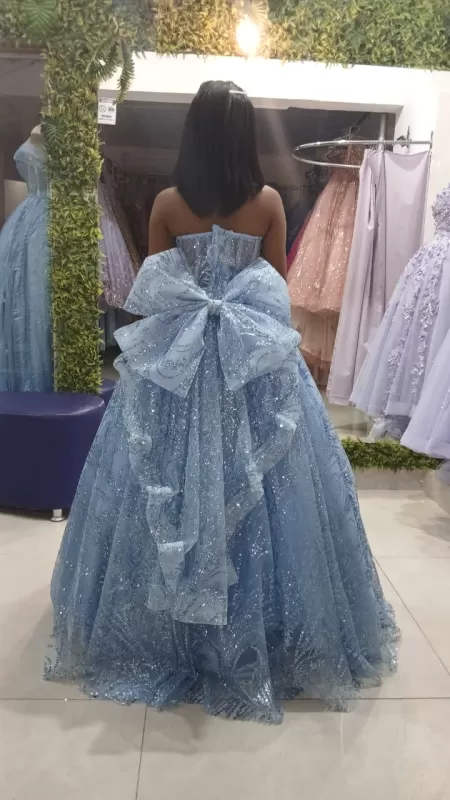 JHULYA Azul Serenity Arabesco /Laço