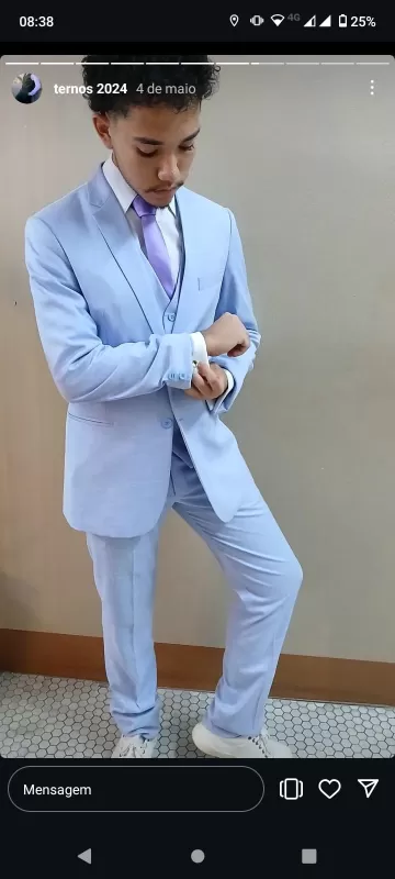 Terno Azul Cerenit VP Linho