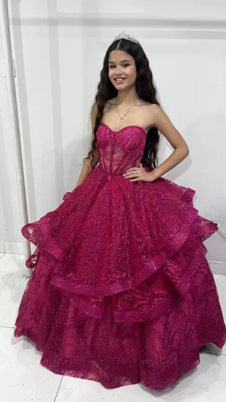 VESTIDO ROSA PINK  LAURA DANIELLI