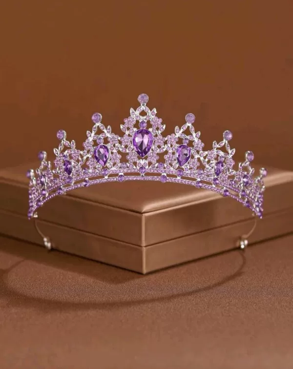 coroa prata com lilas